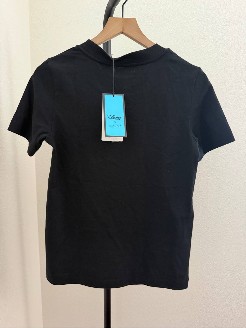 New Gucci Black Graphic Disney Donald Duck Space Logo Tee XS - Picture 8 of 9